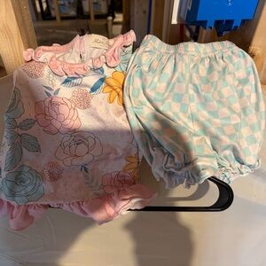 6-12 months Marie Nicole Floral and Checkered outfit
